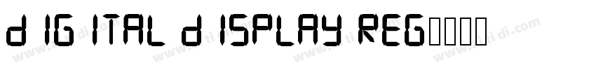 Digital Display Reg字体转换